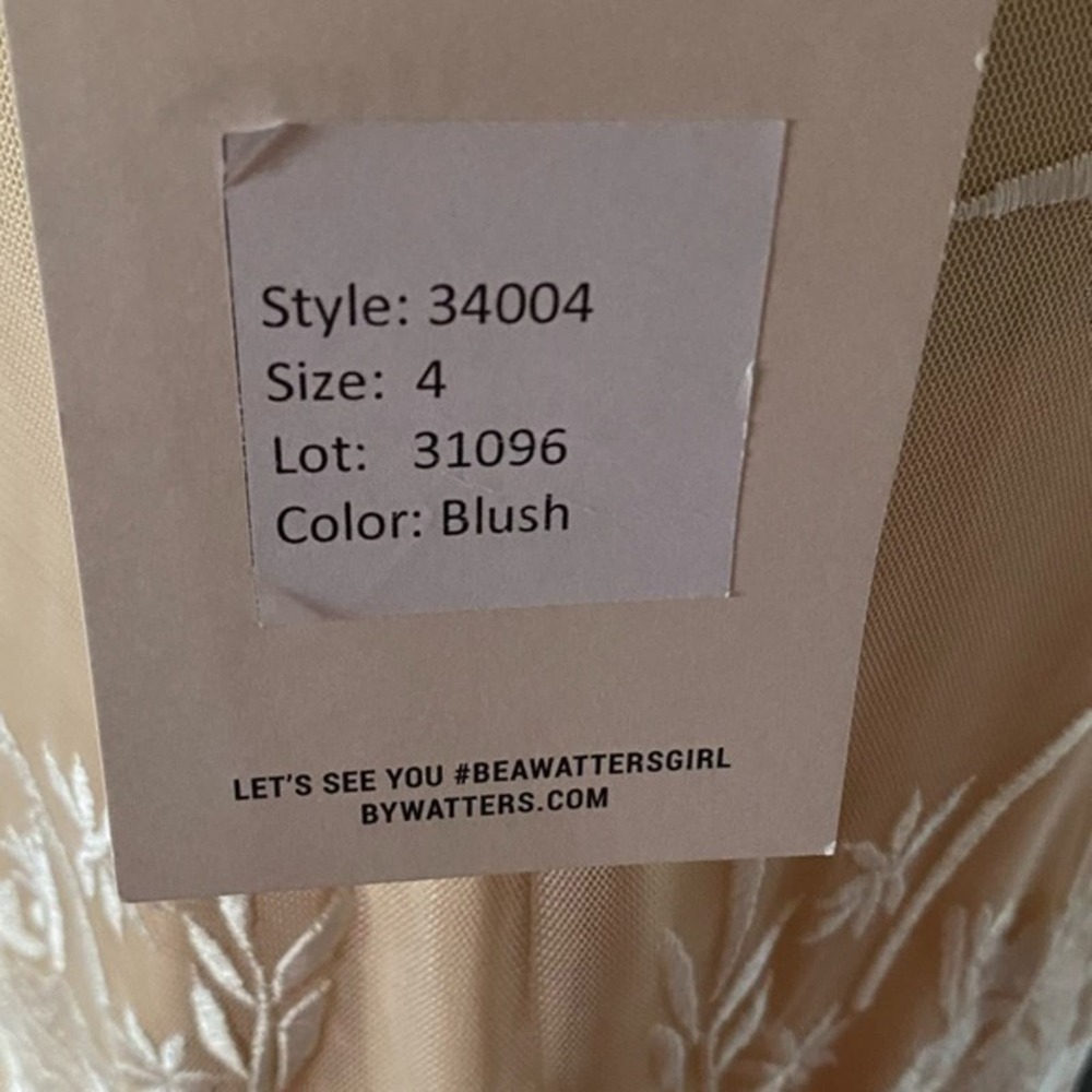 Watters Meyer Wedding Dress Ivory Blush‎ NWT Size 4 - Picture 8 of 10